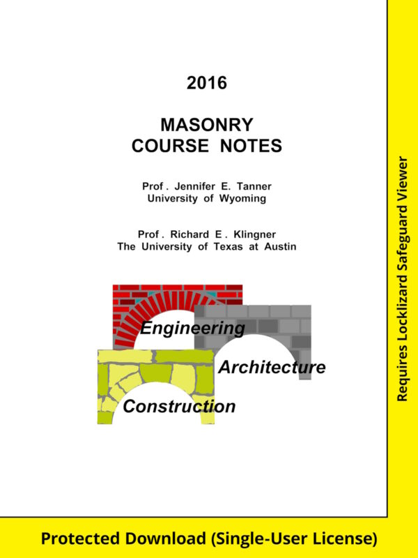Masonry Course Notes (Based on the 2013 TMS 402/602)